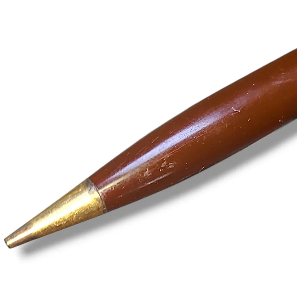 Vintage Waterman's Mechanical Pencil Burgundy Celluloid Gold Tone Trim 1940s